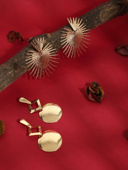 Sohi - Gold-Plated Drop Earrings Combo