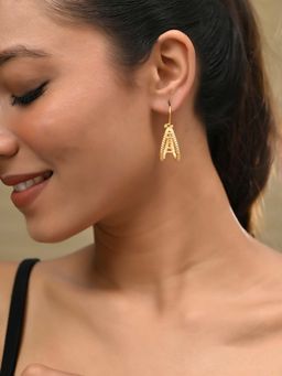 Silvermerc Designs - Women Gold Twisted Hoop Earrings