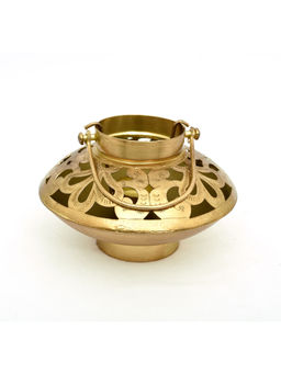 HomeTown - Tjori Iron Lantern in Gold Colour