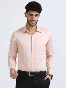 THE FORMAL CLUB - Cambridge Giza Cotton Shirt In Peach Fuzz