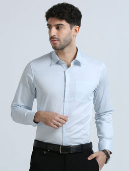 THE FORMAL CLUB - Cambridge Giza Cotton Shirt In Powder Blue