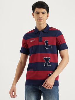 United Colors of Benetton - Relaxed Fit Stripes Varsity Heavy Jersey Polo T-Shirt