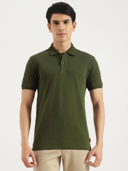 United Colors of Benetton - Oversized Fit Solid Yoke Heavy Jersey Polo T-Shirt