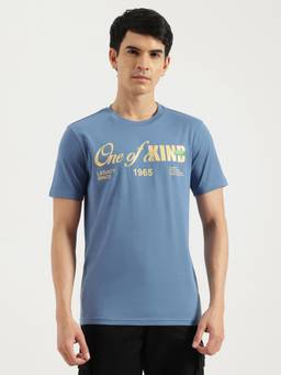 United Colors of Benetton - Blue Round Neck Typography T-Shirt