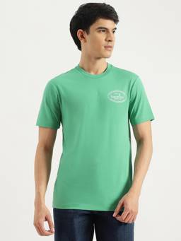 United Colors of Benetton - Green Round Neck Typography T-Shirt
