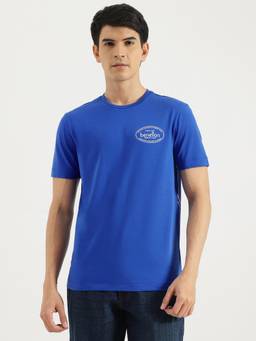 United Colors of Benetton - Blue Round Neck Typography T-Shirt