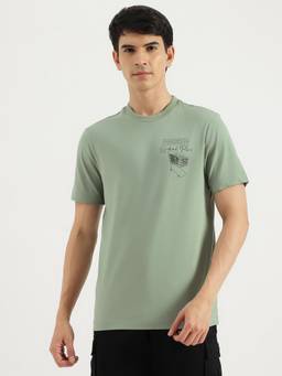United Colors of Benetton - Green Relaxed Fit Graphic Weekend Plans T-Shirt