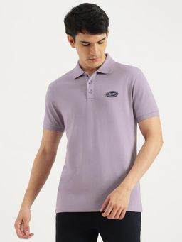 United Colors of Benetton - Purple Regular Fit Solid Badge Branded Polo T-Shirt