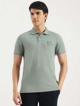 United Colors of Benetton - Green Regular Fit Solid Classic Iconic Branded Polo T-Shirt