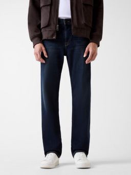 Guess - Mens Blue Washed Relaxed Fit Mid Rise Jeans