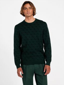 Guess - Mens Brand Logo Round Neck Long Sleeves Sweater