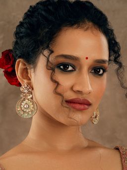 Curio Cottage - Mint Green Polki Charm Chandbalis