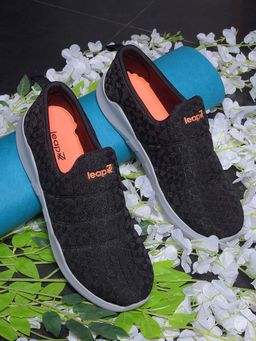 LIBERTY - Leap7x AVILA-96 Sports Black Non Lacing Walking Shoes for Women