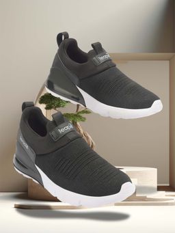 LIBERTY - Leap7x TRISK-01 Grey Black Non Lacing Walking Shoes for Women