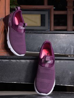 LIBERTY - Leap7x TRISK-01 Sports Purple Non Lacing Walking Shoes for Women