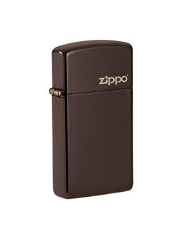 Zippo - Slim Brown Logo Windproof Pocket Lighter