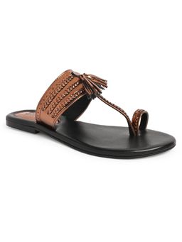 SKO - Reflective Bronze Kolhapuri Flats