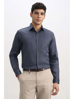 Allen Solly - Men Purple Print Full Sleeves Formal Shirt