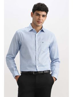 Allen Solly - Men Light Blue Print Full Sleeves Formal Shirt