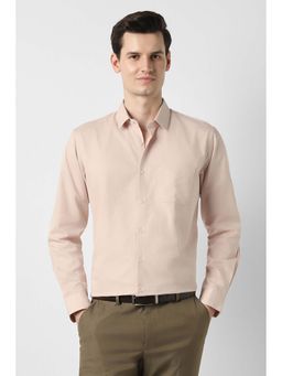 Peter England - Men Peach Nuvo Fit Shirt