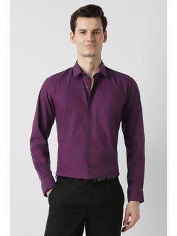 Peter England - Men Purple Slim Fit Shirt