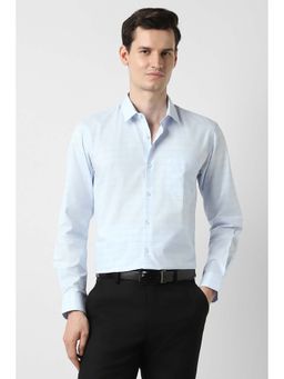 Peter England - Men Light Blue Slim Fit Shirt