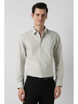 Peter England - Men Grey Slim Fit Shirt