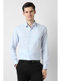 Peter England - Men Light Blue Slim Fit Shirt