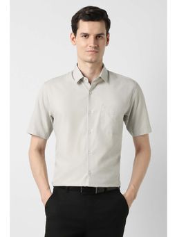 Peter England - Men Grey Nuvo Fit Shirt