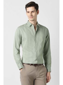 Peter England - Men Green Regular Fit Shirt