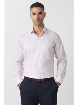 Van Heusen - Men Pink Regular Fit Print Full Sleeves Formal Shirt
