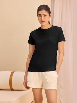 Alonge - Black Icotton Signature Crew Neck T-Shirt