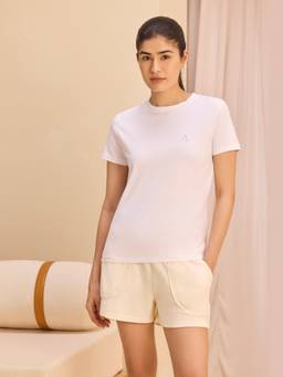 Alonge - White Icotton Signature Crew Neck T-Shirt