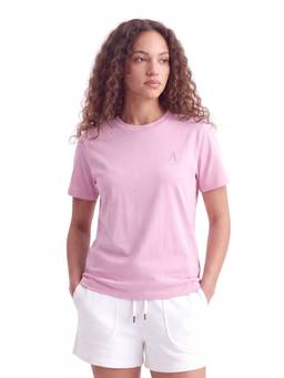 Alonge - Pink Icotton Signature Crew Neck T-Shirt