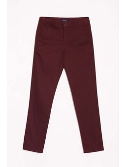 Allen Solly - Boys Maroon Slim Fit Trouser