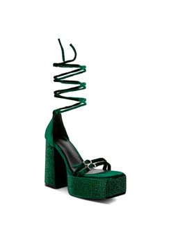 Rag & Co - Embellished Green Heels