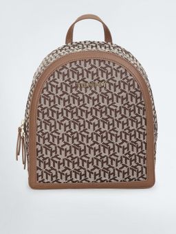 Tommy Hilfiger - Logo Brown Polyester Backpack