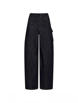 self-portrait - Blue Loose High Rise Jeans
