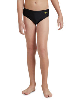 Speedo - Boy's Endurance10 Endurance Lycra Brief - Black & Lemon Drizzle