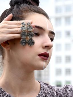 Odette - Smoky Chandelier Earrings