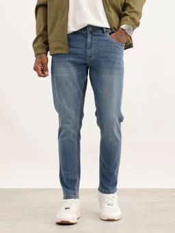 WROGN - Blue Washed Slim Crop Fit Denim Jeans