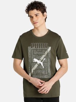 Puma - Photo Pitch Mens Green T-shirt