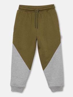 mackly - Boys Colorblock Winter Joggers Pants Khaki