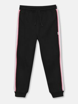 mackly - Girls Solid Winter Joggers Pants Black