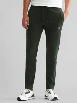 U.S. POLO ASSN. - Uspa Active Sports Men's Olive Solid/Plain Trackpant