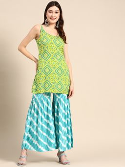 Mabish By Sonal Jain - Green Sharara with Kurti (Set of 2)