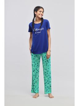 NeceSera - Snuggle is real blue T-Shirt and Pyjama (Set of 2)