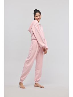 NeceSera - Pink Terry Travel Hoodie with Joggers (Set of 2)
