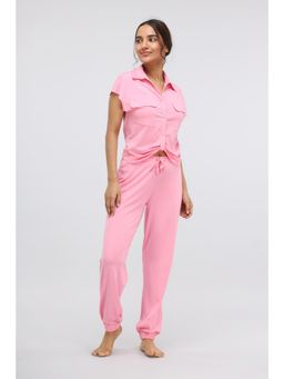 NeceSera - Sachet Pink Supima Shirt with Jogger (Set of 2)