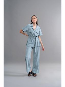NeceSera - Safari Lushknit 2.0 Shirt and Pyjama Aqua with Belt (Set of 2)